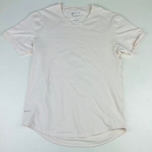 BYLT Shirt Mens S/S Drop Cut Short Sleeve Gym Workout Sz Large Pink